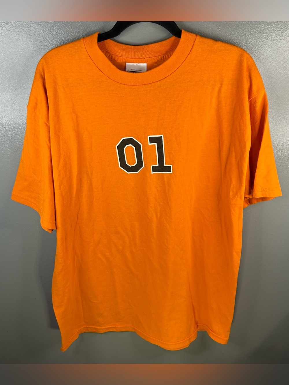 Vintage Dukes of Hazzard General Lee Car Tultex Orange Shirt Size XL